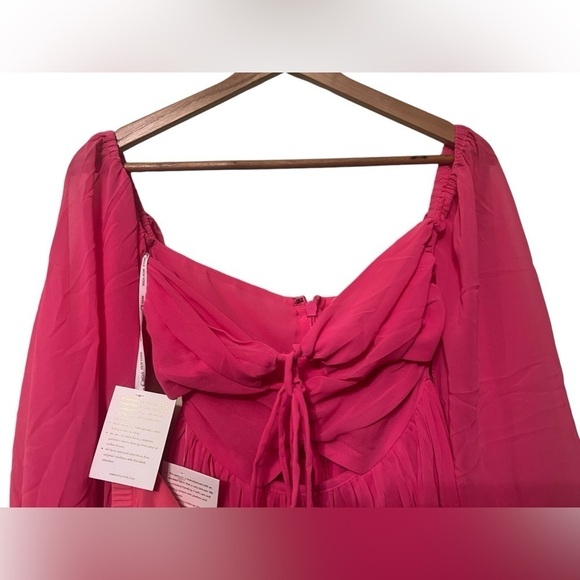 Miss Circle Pink off the Shoulder Maxi Dress - Picture 2 of 5